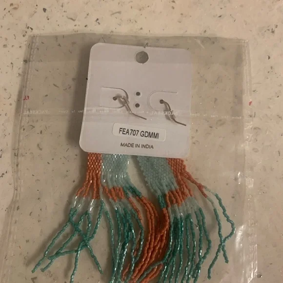 Avec Beaded Fringe Earrings - Picture 2 of 2